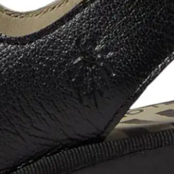 new FLY LONDON Made In Portugal Leather Bech Comfort Wedge Sandals in pe… - Picture 4 of 4